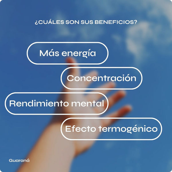 Guaraná energizante con cafeína natural