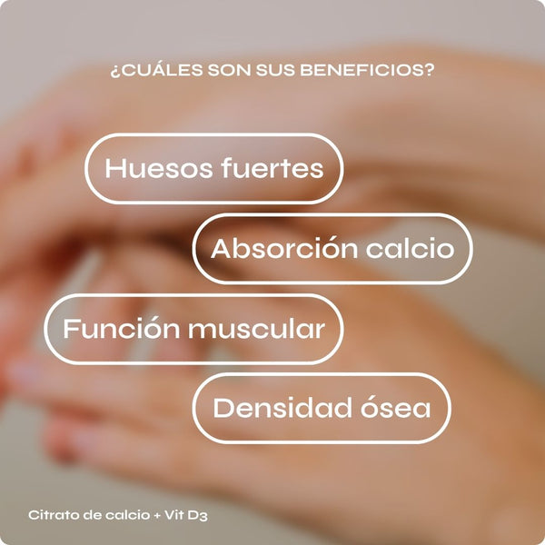Calcio y vitamina D para huesos fuertes