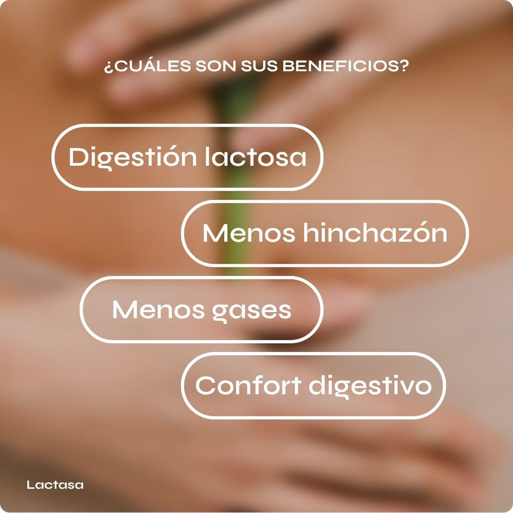 Lactasa para digestión de lactosa