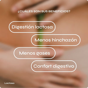 Lactasa para digestión de lactosa