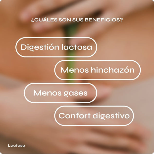 Lactasa para digestión de lactosa
