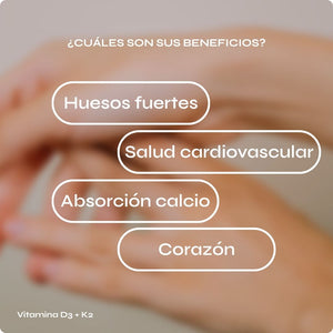 Vitamina D3 + K2 (K2VITAL®) – Huesos, Calcio y Salud Cardiovascular