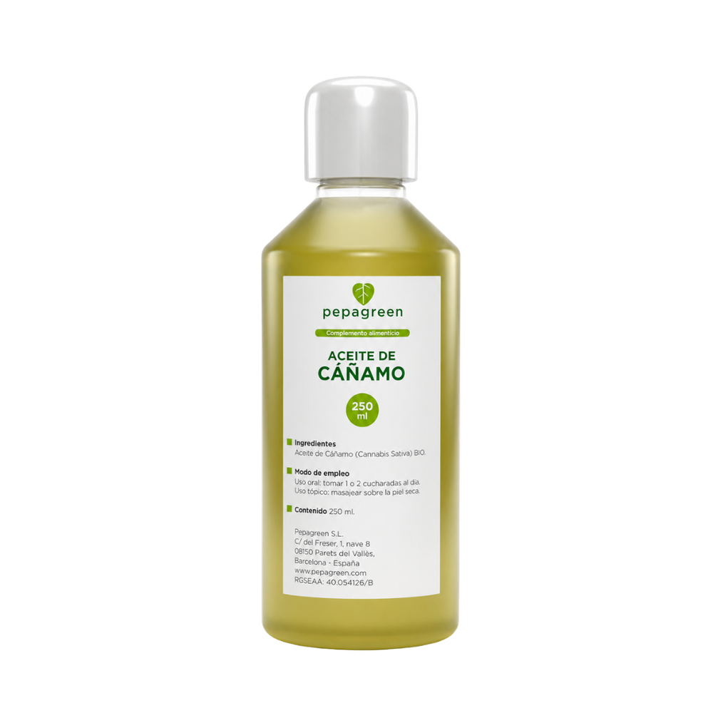 Aceite de cáñamo ecológico prensado en frío