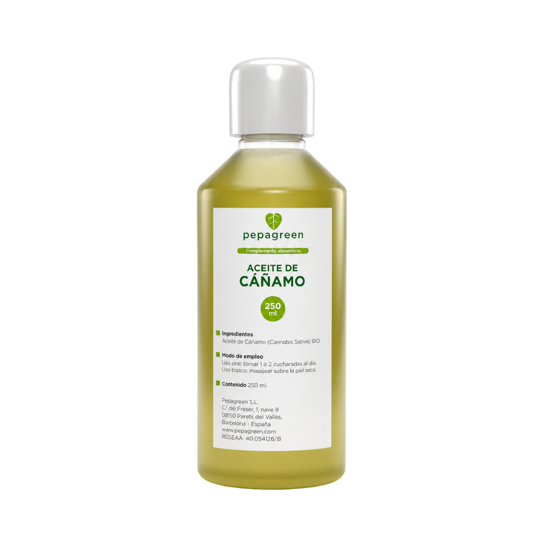 Aceite de cáñamo ecológico prensado en frío