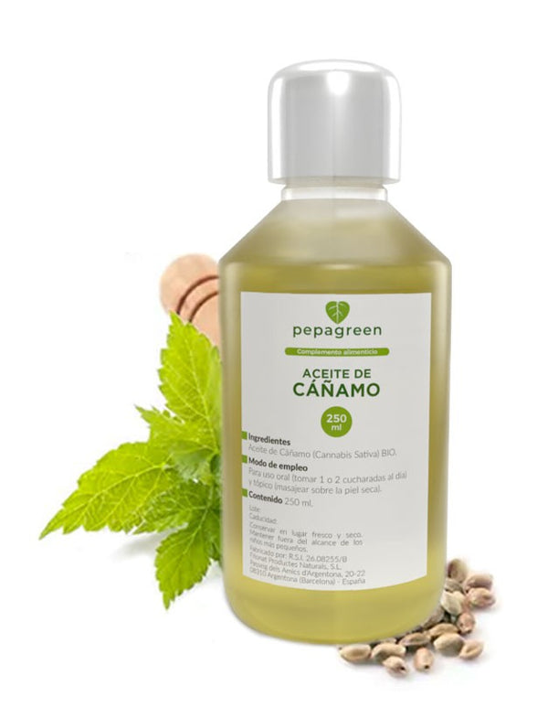 Aceite de cáñamo ecológico prensado en frío