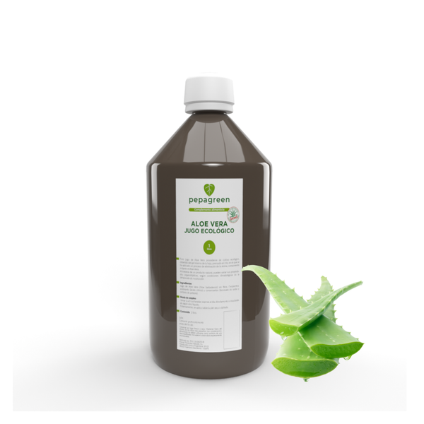 Jugo ecológico de aloe vera para digestión y piel