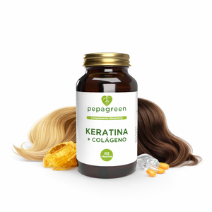 Keratina y colágeno para cabello fuerte y brillante